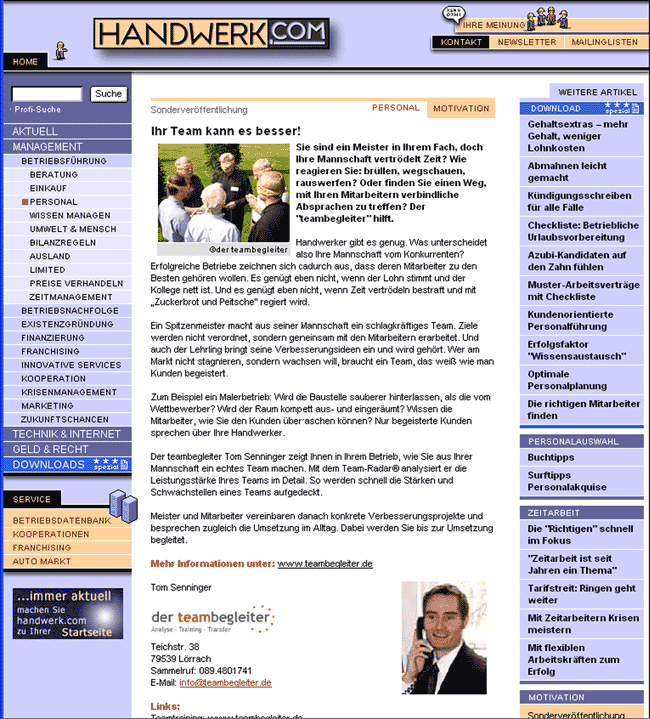 Artikel Handwerk.com